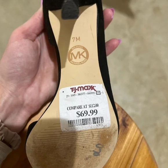 Michael Kors Black Suede Pointed-Toe Heels - Picture 6 of 6